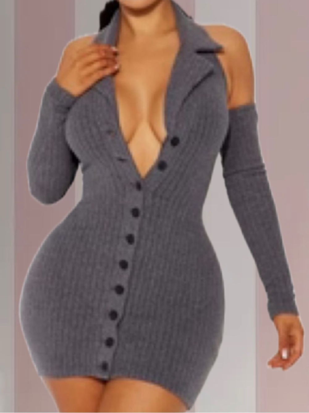 Fashion Nova Sweater Dress W/ Sleeves